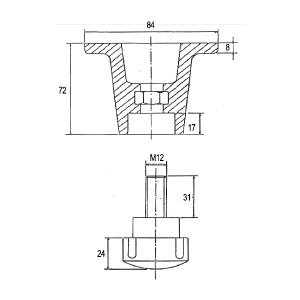 Pieds réglables